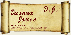 Dušana Jović vizit kartica
